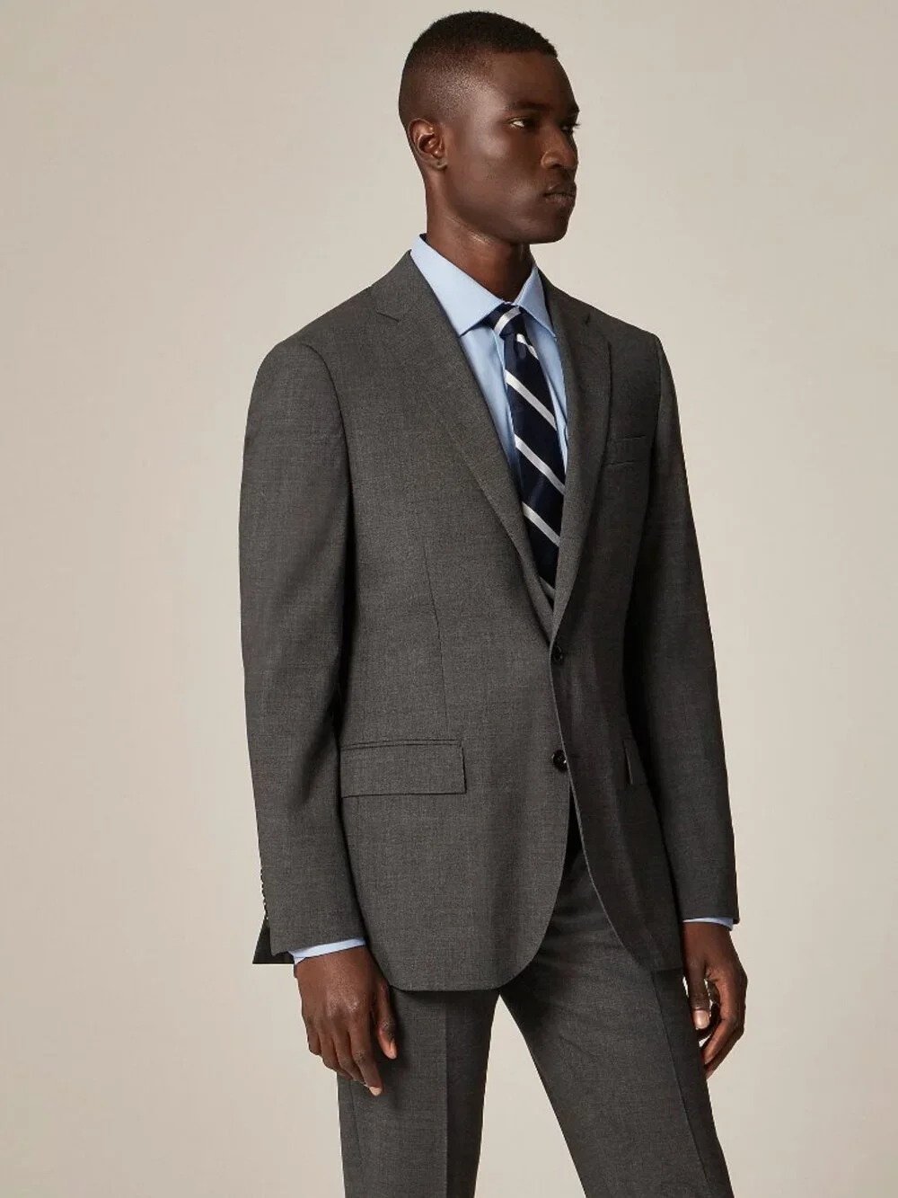 J. Crew Ludlow Traveler Slim Fit Suit Jacket Carbon Italian Stretch‎ Wool 44R